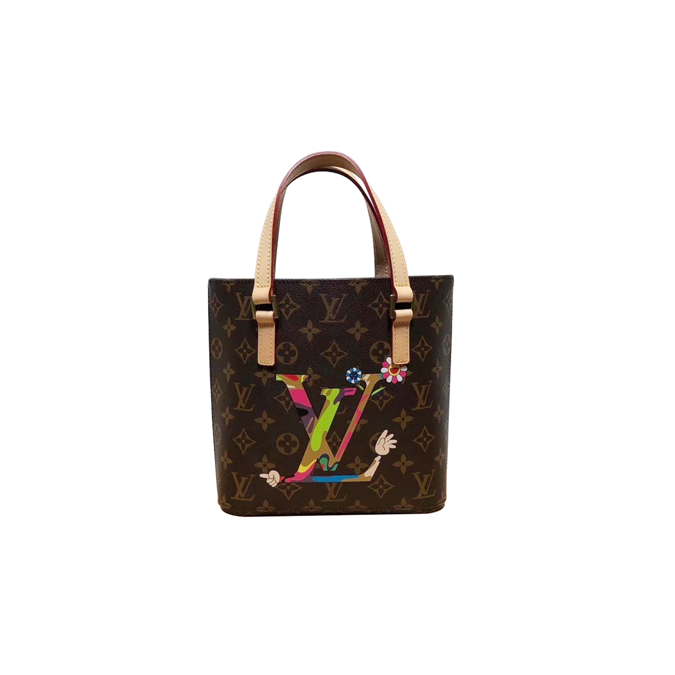 LOUIS VUITTON LOGO PRINT MONOGRAM CANVAS SHOPPINT TOTE BAG M51172 (21*21*9cm)